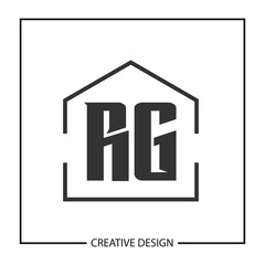 Initial Letter RG Logo Template Design