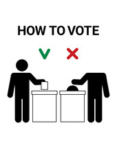 Vector illustration. Ironic election poster. Text 