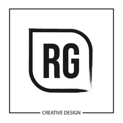 Initial Letter RG Logo Template Design