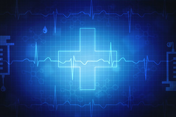 2D illustration medical structure background