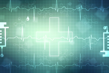 2D illustration medical structure background
