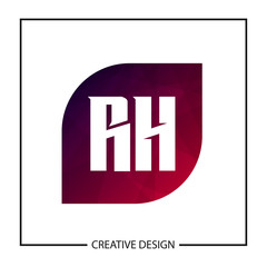 Obraz premium Initial Letter RH Logo Template Design
