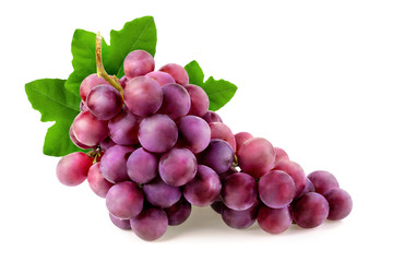 Red Grapes isolated on over white background