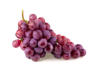 Red Grapes isolated on over white background