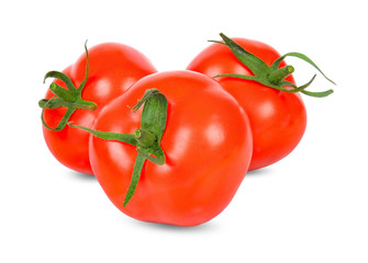 Tomato isolated on white with clipping path
