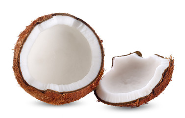 Coconut milk isolated on white clipping path