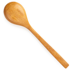 Wooden spoon isolated on a white background