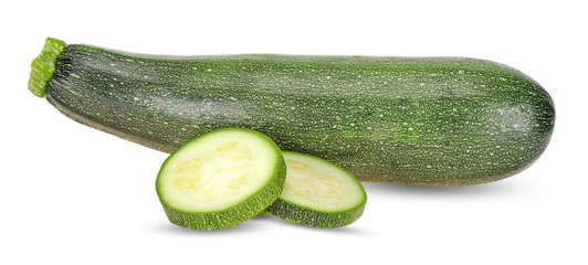 Zucchini isoalted on white with clipping path