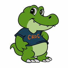 Baby Crocodile cartoon Vector illustration