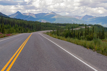 Tok Cutoff Highway, Alaska - obrazy, fototapety, plakaty