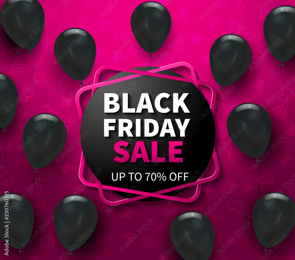 Sticker Black Friday Background