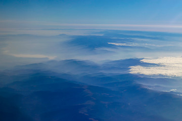 Cloud lie in mountains