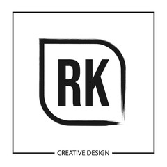 Initial Letter RK Logo Template Design
