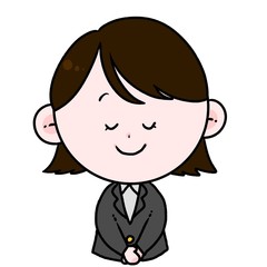 女性社員 挨拶