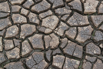 Dry cracked ground texture.