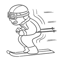 vector of skier