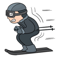 vector of skier