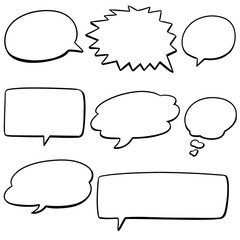 vector set of speech bubbles