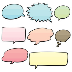 vector set of speech bubbles