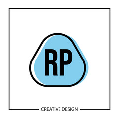 Initial Letter RP Logo Template Design