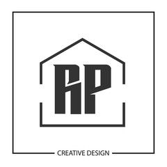 Initial Letter RP Logo Template Design