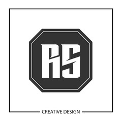 Initial Letter RS Logo Template Design