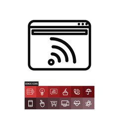 Rss feed vector icon