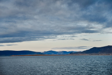 Beautiful view from the shore of Reykjavik