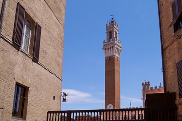 Obraz premium Mangia Tower, Siena, Italy