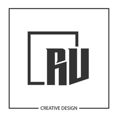 Initial Letter RV Logo Template Design