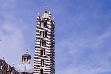 Obraz premium Bell tower of Siena Cathedral, Tuscany, Italy