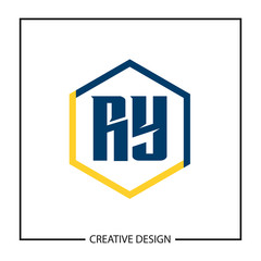 Initial Letter RY Logo Template Design
