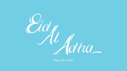 Eid al-Adha handwritten design with fun concept and pastel color