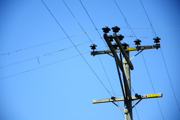 electric pole and wires