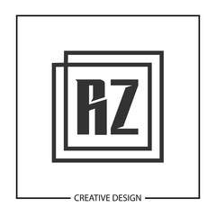 Initial Letter RZ Logo Template Design