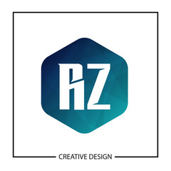 Initial Letter RZ Logo Template Design