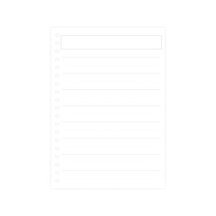 A4 filler paper for ring bound notepad - lined sheet with header