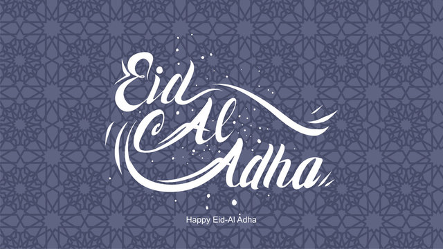Eid al-Adha handwritten design with fun concept and pastel color