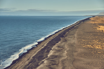 view of the coast of the Atlantic Ocean in Iceland