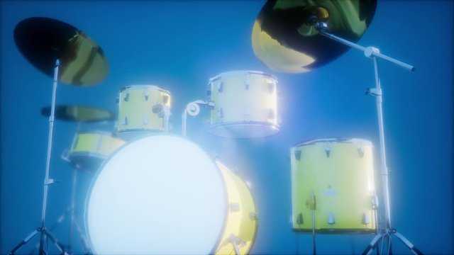 drum set with DOF and lense flair