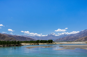 Mountain landscape lake