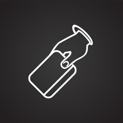 Payment thin line on black background icon