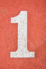 Running Track with numbers 1