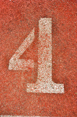 Running Track with numbers 4