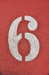 Running Track with numbers 6