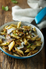 Mushroom pasta with cheese