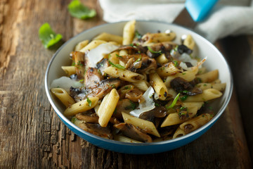Mushroom pasta with cheese