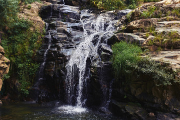 The Ravana Falls  is a popular sightseeing attraction in Sri Lanka. 