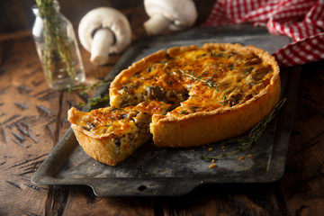 Homemade mushroom pie