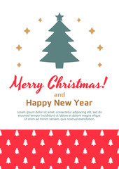 Obraz na płótnie Canvas Vector modern card with abstract Christmas tree